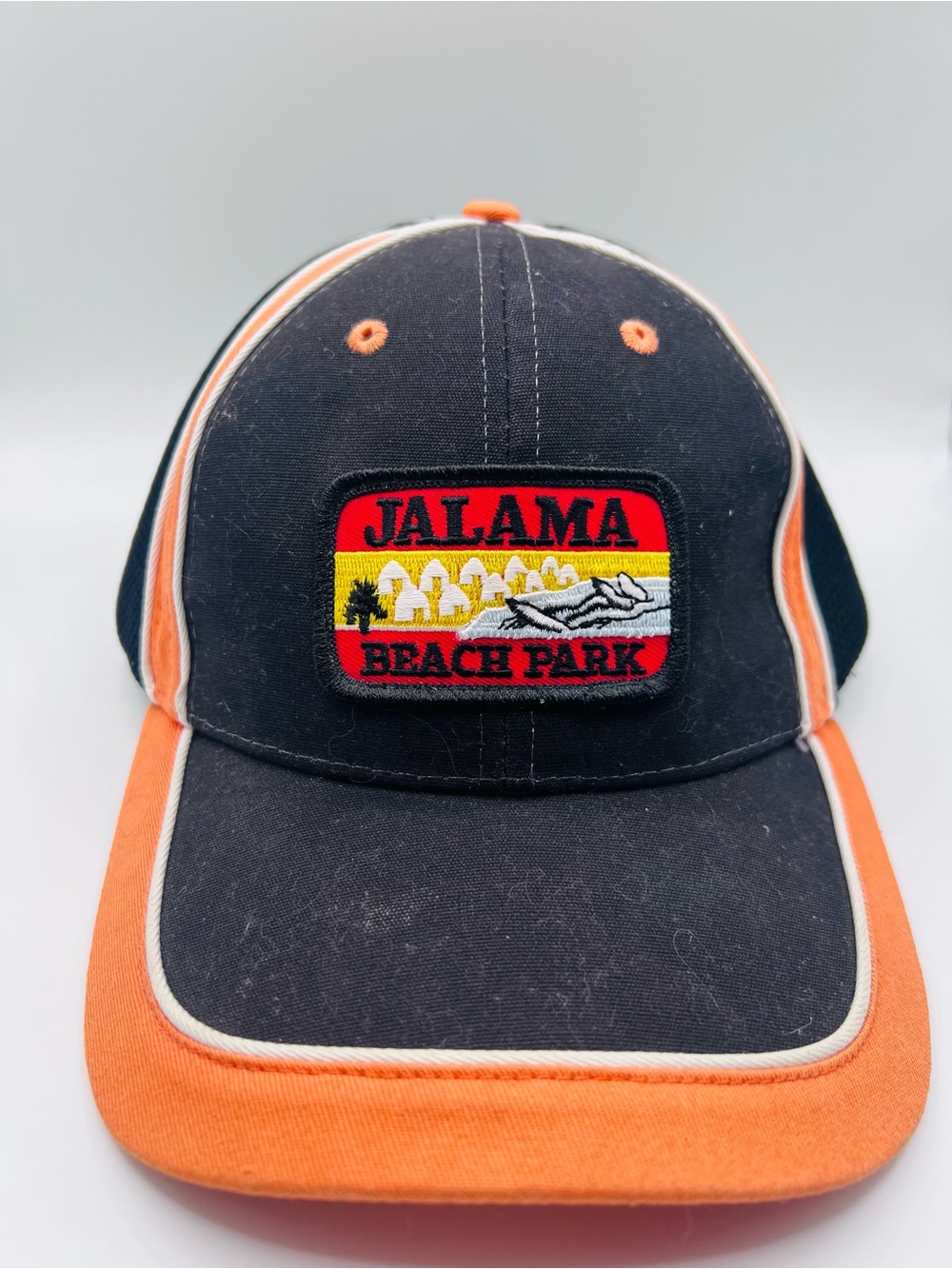 Jalama Beach Park California Trucker Hat Black Orange Mesh Baseball Cap OSFA
